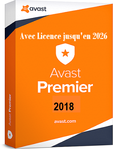 Avast Premium 2018 Antivirus version 18.2.3827 avec Licence jusqu'en 2026 (Windows)