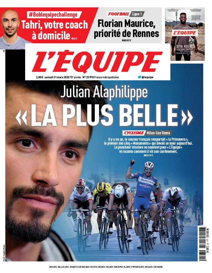 L’equipe du 21 Mars 2020
