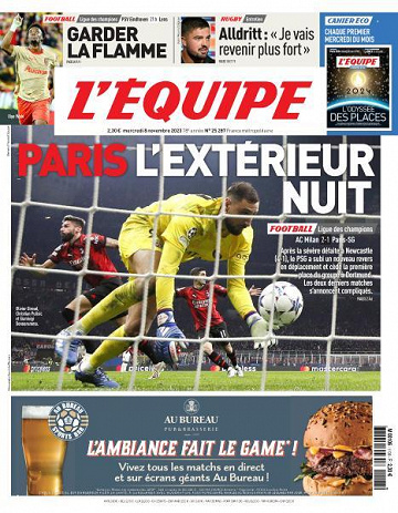 L’equipe du Mercredi 8 Novembre 2023