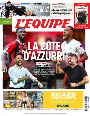 L’equipe du Samedi 21 Octobre 2023