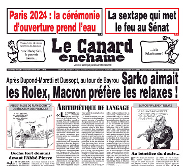 Le Canard Enchaîné du Mercredi 7 Février 2024